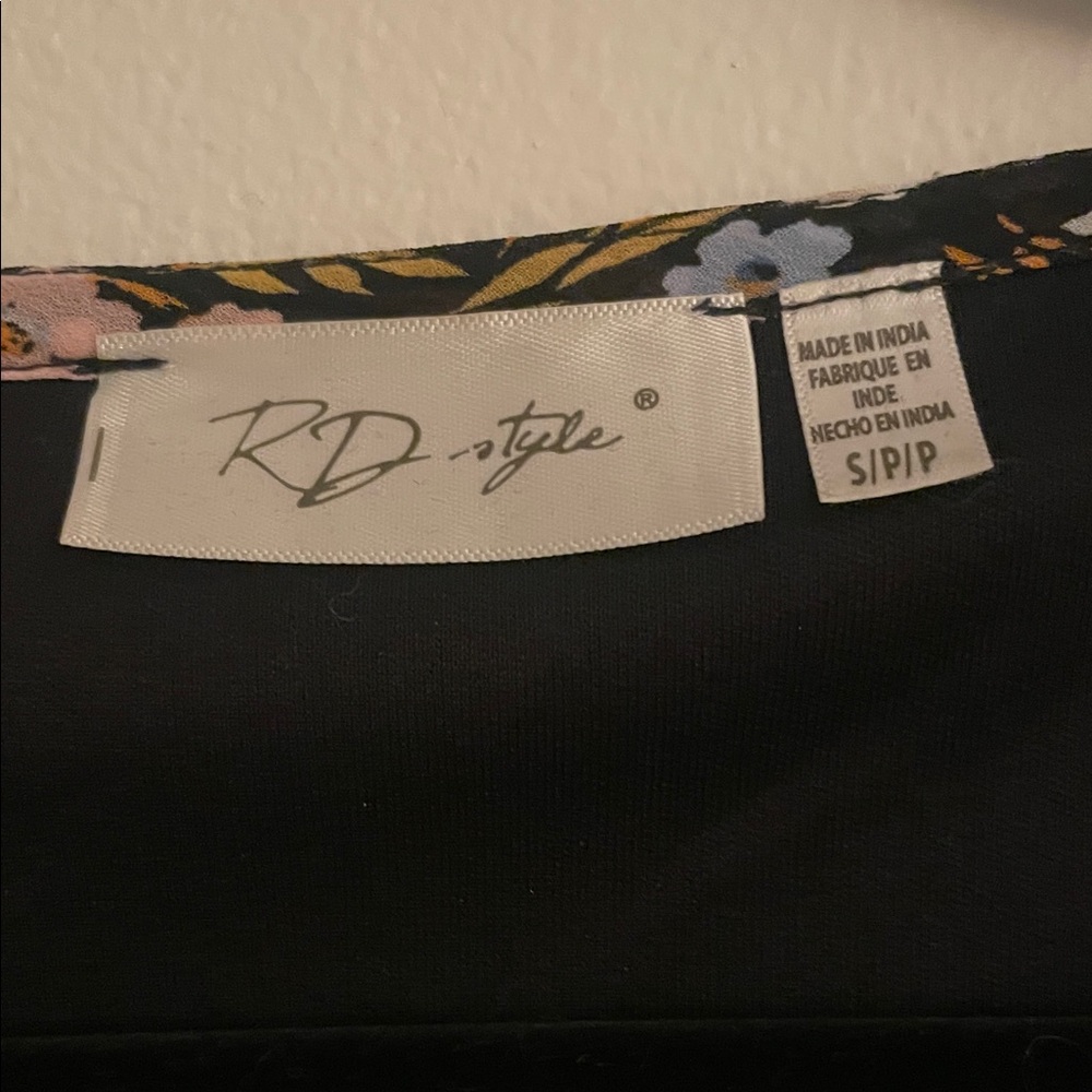 RD Style Black Floral Mini Dress - Picture 2 of 5